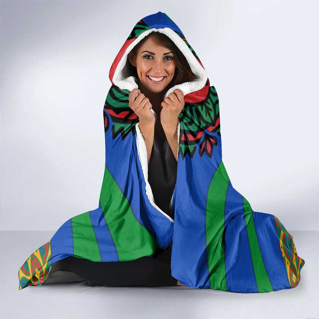 Indigenous Regions of Panama Embera-Wounaan Hooded Blanket Frog Graphic and Indigenous Pattern Guardians of the Forest - Wonder Print Shop