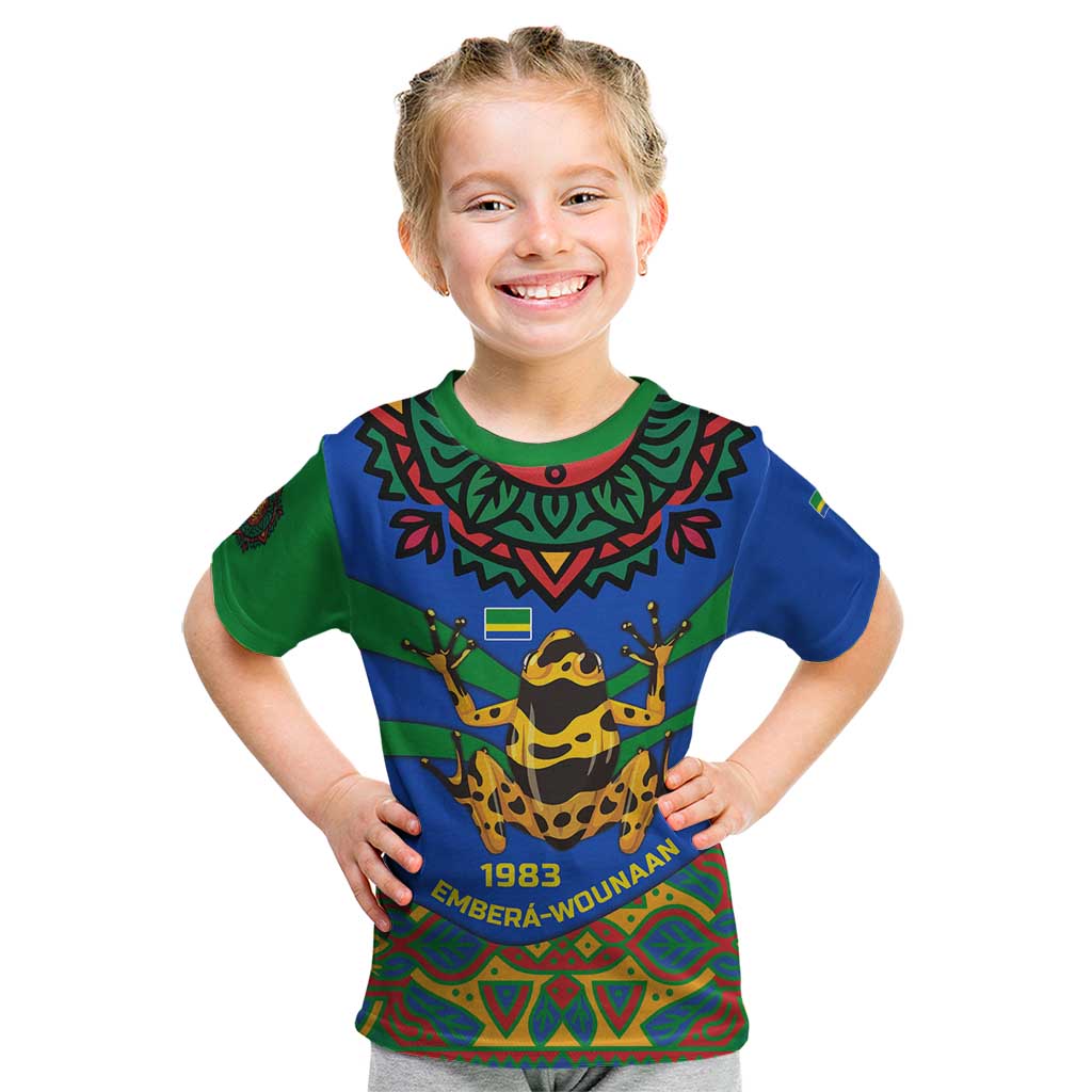 Indigenous Regions of Panama Embera-Wounaan Kid T Shirt Frog Graphic and Indigenous Pattern Guardians of the Forest - Wonder Print Shop