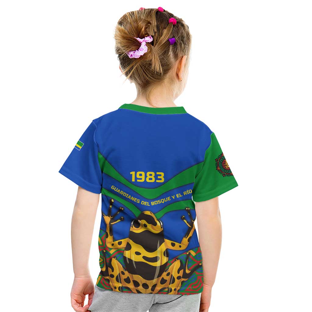 Indigenous Regions of Panama Embera-Wounaan Kid T Shirt Frog Graphic and Indigenous Pattern Guardians of the Forest - Wonder Print Shop