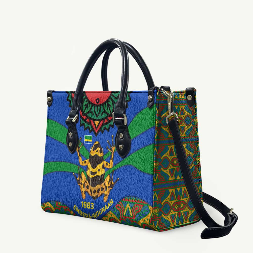 Indigenous Regions of Panama Embera-Wounaan Leather Bag Frog Graphic and Indigenous Pattern Guardians of the Forest - Wonder Print Shop