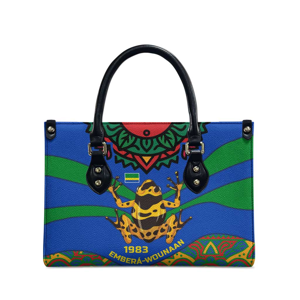 Indigenous Regions of Panama Embera-Wounaan Leather Bag Frog Graphic and Indigenous Pattern Guardians of the Forest - Wonder Print Shop