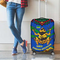 Indigenous Regions of Panama Embera-Wounaan Luggage Cover Frog Graphic and Indigenous Pattern Guardians of the Forest - Wonder Print Shop