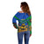 Indigenous Regions of Panama Embera-Wounaan Off Shoulder Sweater Frog Graphic and Indigenous Pattern Guardians of the Forest - Wonder Print Shop