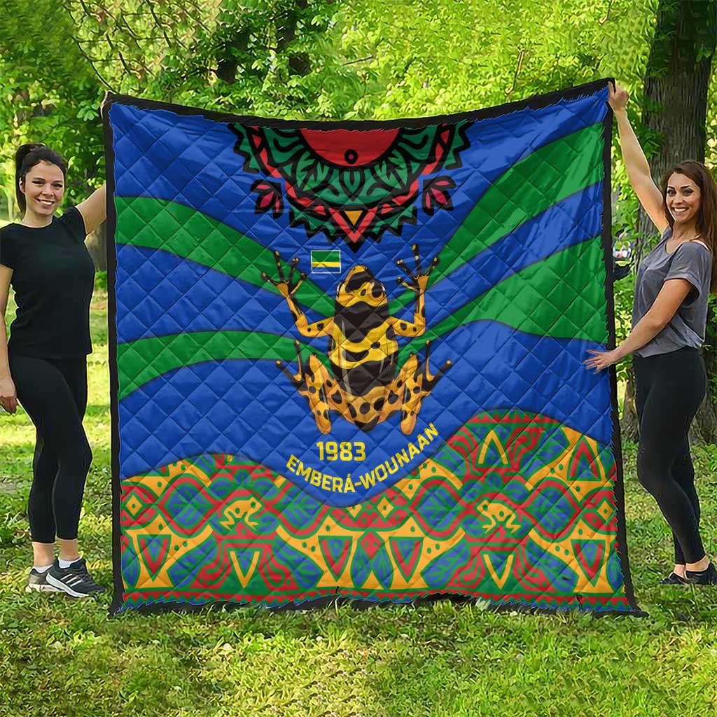 Indigenous Regions of Panama Embera-Wounaan Quilt Frog Graphic and Indigenous Pattern Guardians of the Forest - Wonder Print Shop