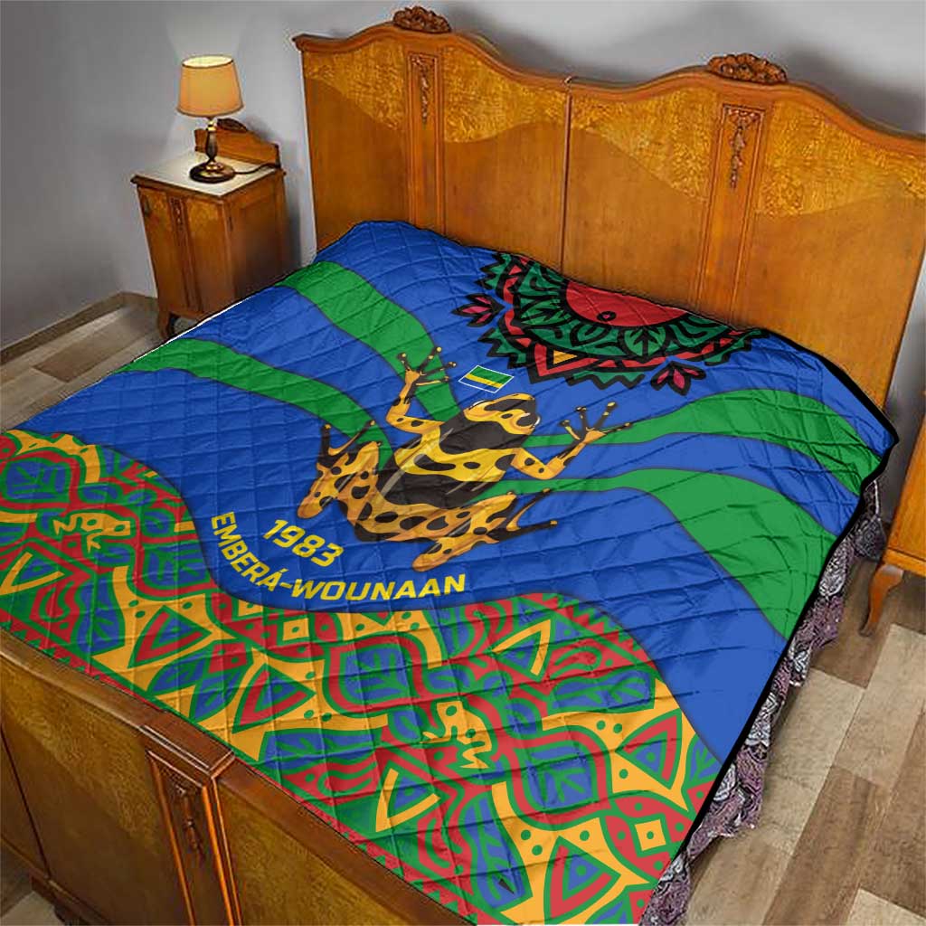 Indigenous Regions of Panama Embera-Wounaan Quilt Frog Graphic and Indigenous Pattern Guardians of the Forest - Wonder Print Shop