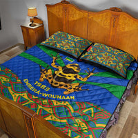 Indigenous Regions of Panama Embera-Wounaan Quilt Bed Set Frog Graphic and Indigenous Pattern Guardians of the Forest - Wonder Print Shop