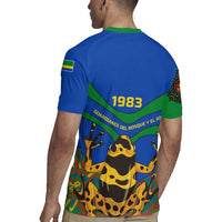 Indigenous Regions of Panama Embera-Wounaan Rugby Jersey Frog Graphic and Indigenous Pattern Guardians of the Forest - Wonder Print Shop