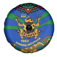 Indigenous Regions of Panama Embera-Wounaan Spare Tire Cover Frog Graphic and Indigenous Pattern Guardians of the Forest - Wonder Print Shop