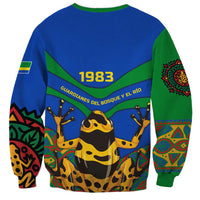 Indigenous Regions of Panama Embera-Wounaan Sweatshirt Frog Graphic and Indigenous Pattern Guardians of the Forest - Wonder Print Shop