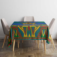 Indigenous Regions of Panama Embera-Wounaan Tablecloth Frog Graphic and Indigenous Pattern Guardians of the Forest - Wonder Print Shop