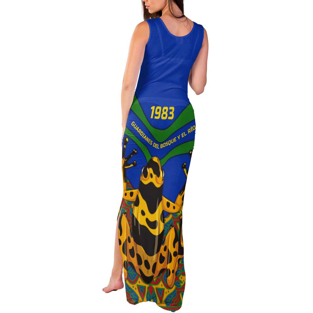 Indigenous Regions of Panama Embera-Wounaan Tank Maxi Dress Frog Graphic and Indigenous Pattern Guardians of the Forest - Wonder Print Shop