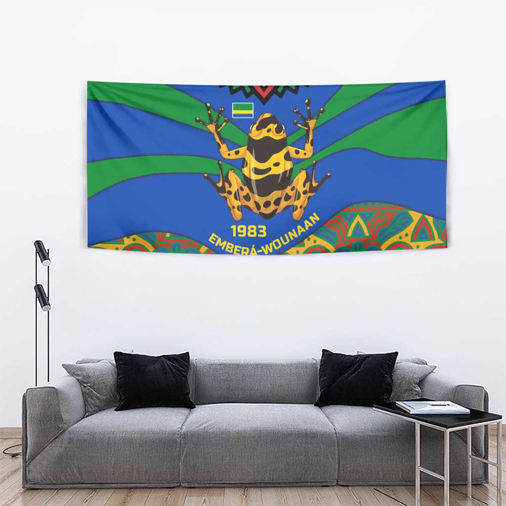 Indigenous Regions of Panama Embera-Wounaan Tapestry Frog Graphic and Indigenous Pattern Guardians of the Forest - Wonder Print Shop