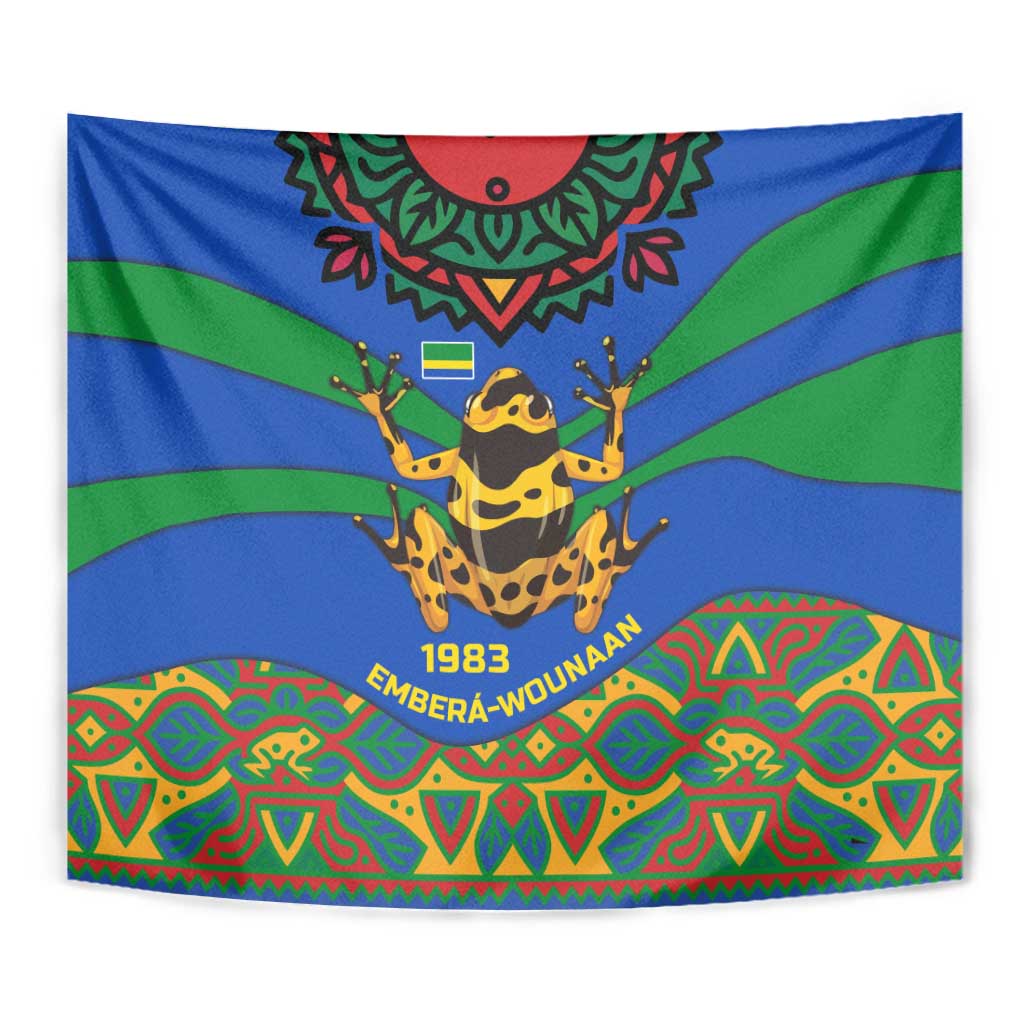 Indigenous Regions of Panama Embera-Wounaan Tapestry Frog Graphic and Indigenous Pattern Guardians of the Forest - Wonder Print Shop