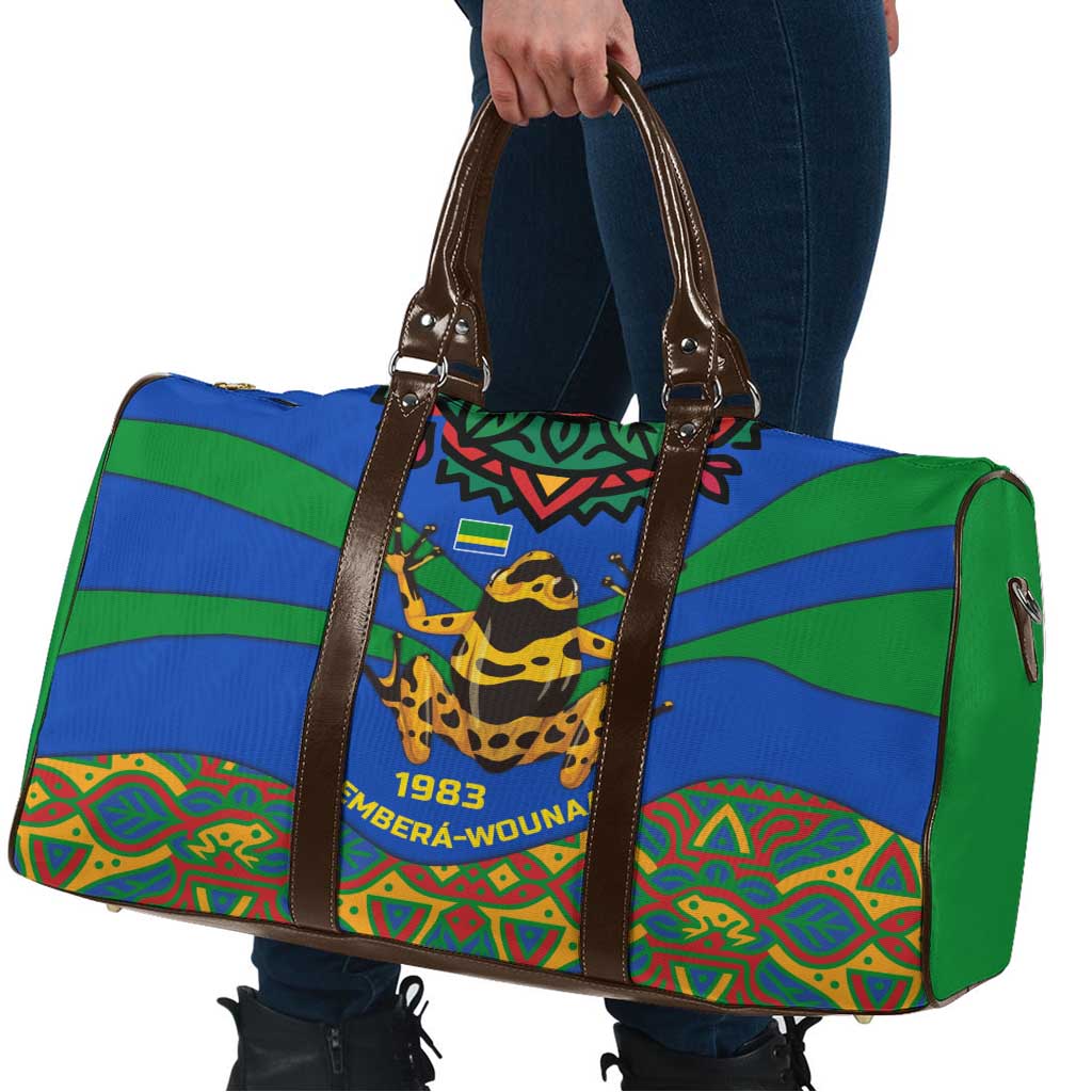 Indigenous Regions of Panama Embera-Wounaan Travel Bag Frog Graphic and Indigenous Pattern Guardians of the Forest - Wonder Print Shop