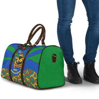 Indigenous Regions of Panama Embera-Wounaan Travel Bag Frog Graphic and Indigenous Pattern Guardians of the Forest - Wonder Print Shop