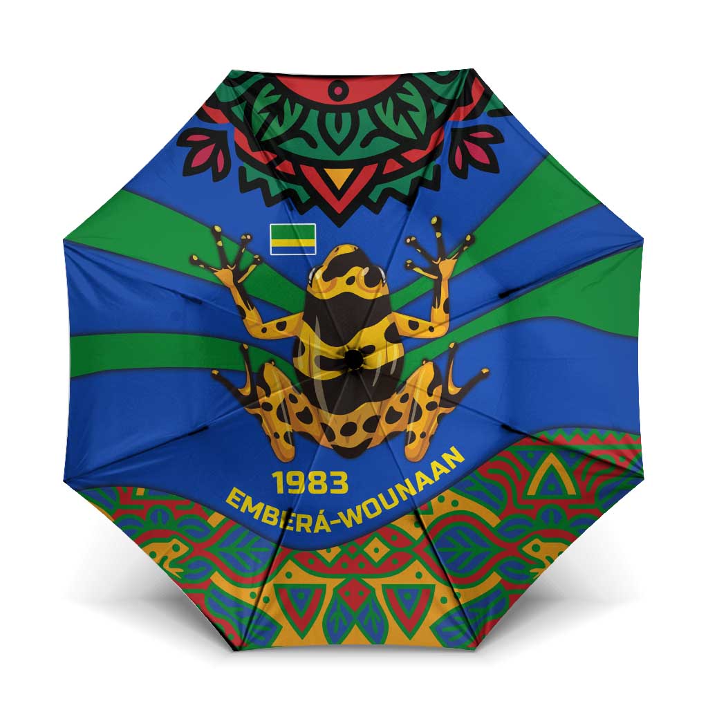 Indigenous Regions of Panama Embera-Wounaan Umbrella Frog Graphic and Indigenous Pattern Guardians of the Forest - Wonder Print Shop