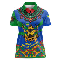 Indigenous Regions of Panama Embera-Wounaan Women Polo Shirt Frog Graphic and Indigenous Pattern Guardians of the Forest - Wonder Print Shop