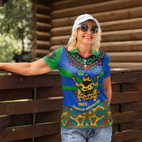 Indigenous Regions of Panama Embera-Wounaan Women Polo Shirt Frog Graphic and Indigenous Pattern Guardians of the Forest - Wonder Print Shop