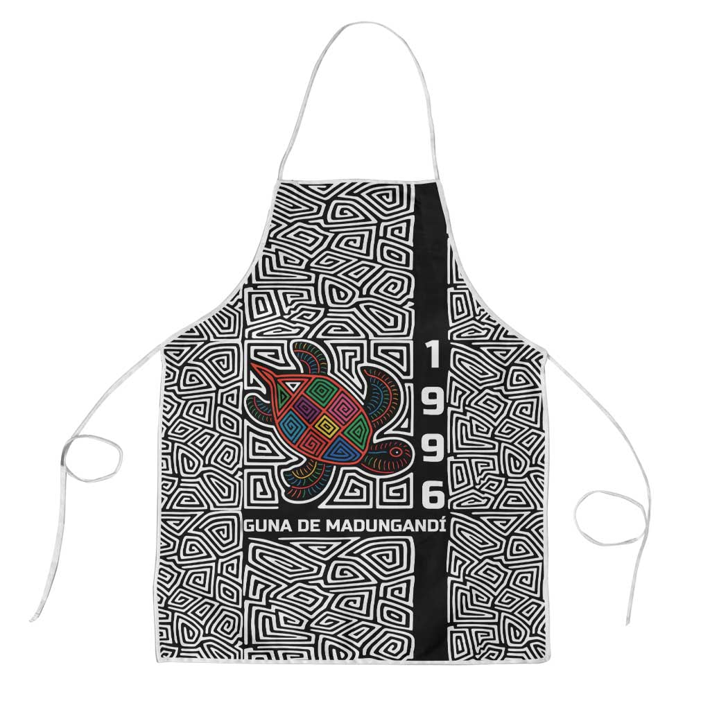 Indigenous Regions of Panama Guna de Madungandí Apron with Colorful Turtle and Black White Geometric Pattern - Wonder Print Shop