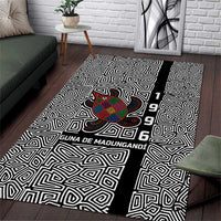 Indigenous Regions of Panama Guna de Madungandí Area Rug with Colorful Turtle and Black White Geometric Pattern - Wonder Print Shop