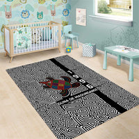 Indigenous Regions of Panama Guna de Madungandí Area Rug with Colorful Turtle and Black White Geometric Pattern - Wonder Print Shop
