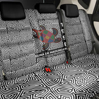 Indigenous Regions of Panama Guna de Madungandí Back Car Seat Cover with Colorful Turtle and Black White Geometric Pattern - Wonder Print Shop