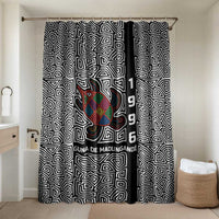 Indigenous Regions of Panama Guna de Madungandí Bathroom Set with Colorful Turtle and Black White Geometric Pattern - Wonder Print Shop