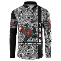 Indigenous Regions of Panama Guna de Madungandí Button Sweatshirt with Colorful Turtle and Black White Geometric Pattern - Wonder Print Shop