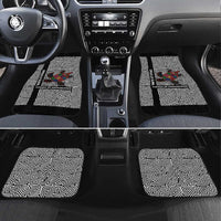 Indigenous Regions of Panama Guna de Madungandí Car Mats with Colorful Turtle and Black White Geometric Pattern - Wonder Print Shop