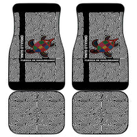 Indigenous Regions of Panama Guna de Madungandí Car Mats with Colorful Turtle and Black White Geometric Pattern - Wonder Print Shop