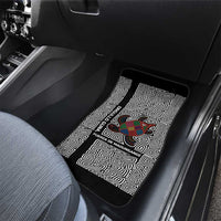 Indigenous Regions of Panama Guna de Madungandí Car Mats with Colorful Turtle and Black White Geometric Pattern - Wonder Print Shop