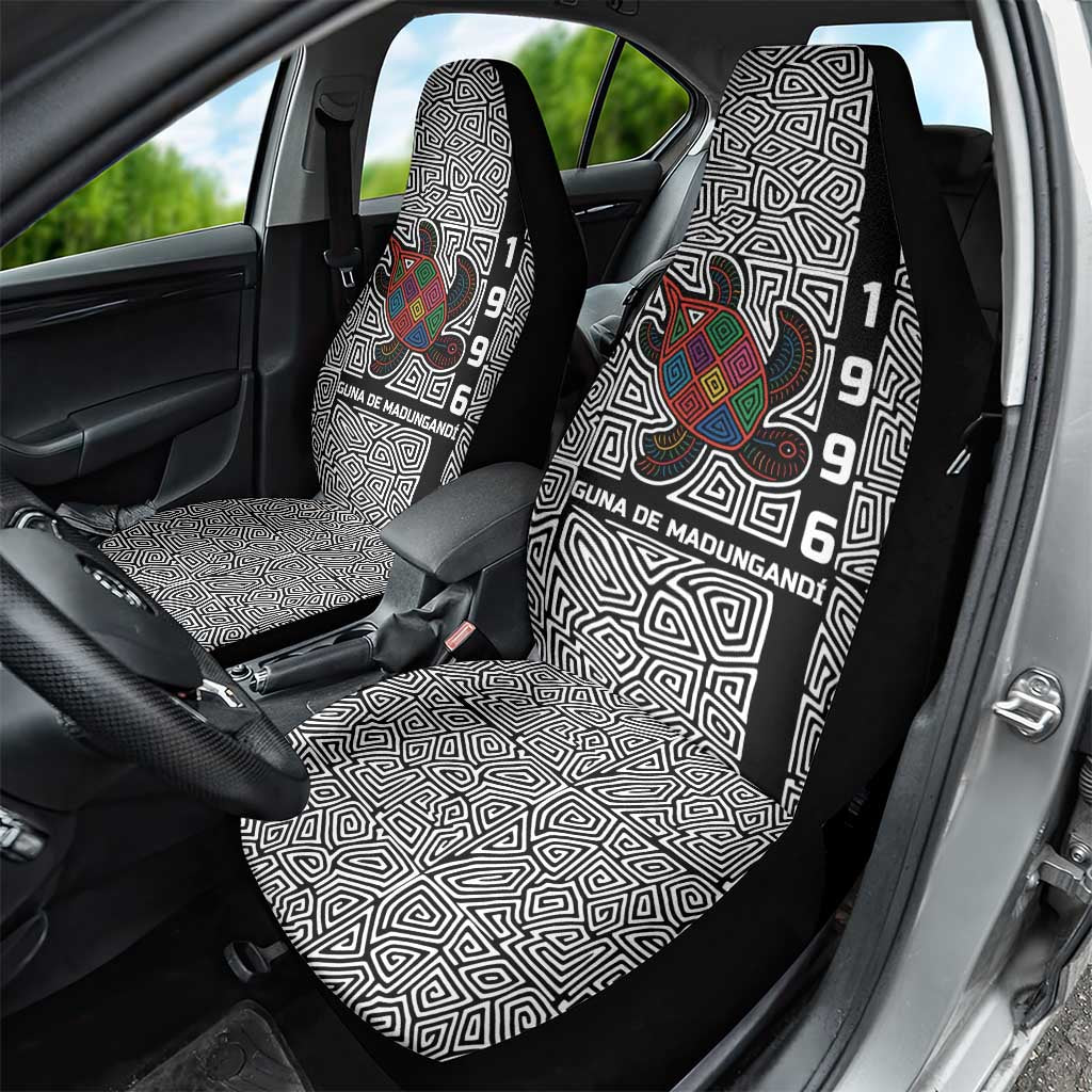 Indigenous Regions of Panama Guna de Madungandí Car Seat Cover with Colorful Turtle and Black White Geometric Pattern - Wonder Print Shop