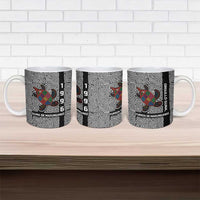 Indigenous Regions of Panama Guna de Madungandí Ceramic Mug with Colorful Turtle and Black White Geometric Pattern - Wonder Print Shop
