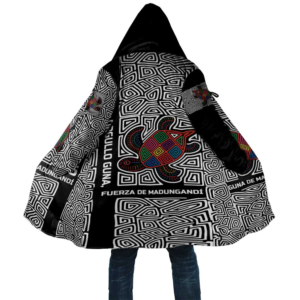 Indigenous Regions of Panama Guna de Madungandí Cloak with Colorful Turtle and Black White Geometric Pattern - Wonder Print Shop