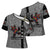 Indigenous Regions of Panama Guna de Madungandí Cross Shoulder Shirt with Colorful Turtle and Black White Geometric Pattern - Wonder Print Shop