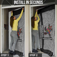 Indigenous Regions of Panama Guna de Madungandí Door Cover with Colorful Turtle and Black White Geometric Pattern - Wonder Print Shop