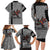 Indigenous Regions of Panama Guna de Madungandí Family Matching Long Sleeve Bodycon Dress and Hawaiian Shirt with Colorful Turtle and Black White Geometric Pattern - Wonder Print Shop