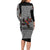 Indigenous Regions of Panama Guna de Madungandí Family Matching Long Sleeve Bodycon Dress and Hawaiian Shirt with Colorful Turtle and Black White Geometric Pattern - Wonder Print Shop