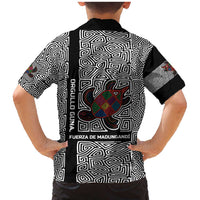 Indigenous Regions of Panama Guna de Madungandí Family Matching Mermaid Dress and Hawaiian Shirt with Colorful Turtle and Black White Geometric Pattern - Wonder Print Shop