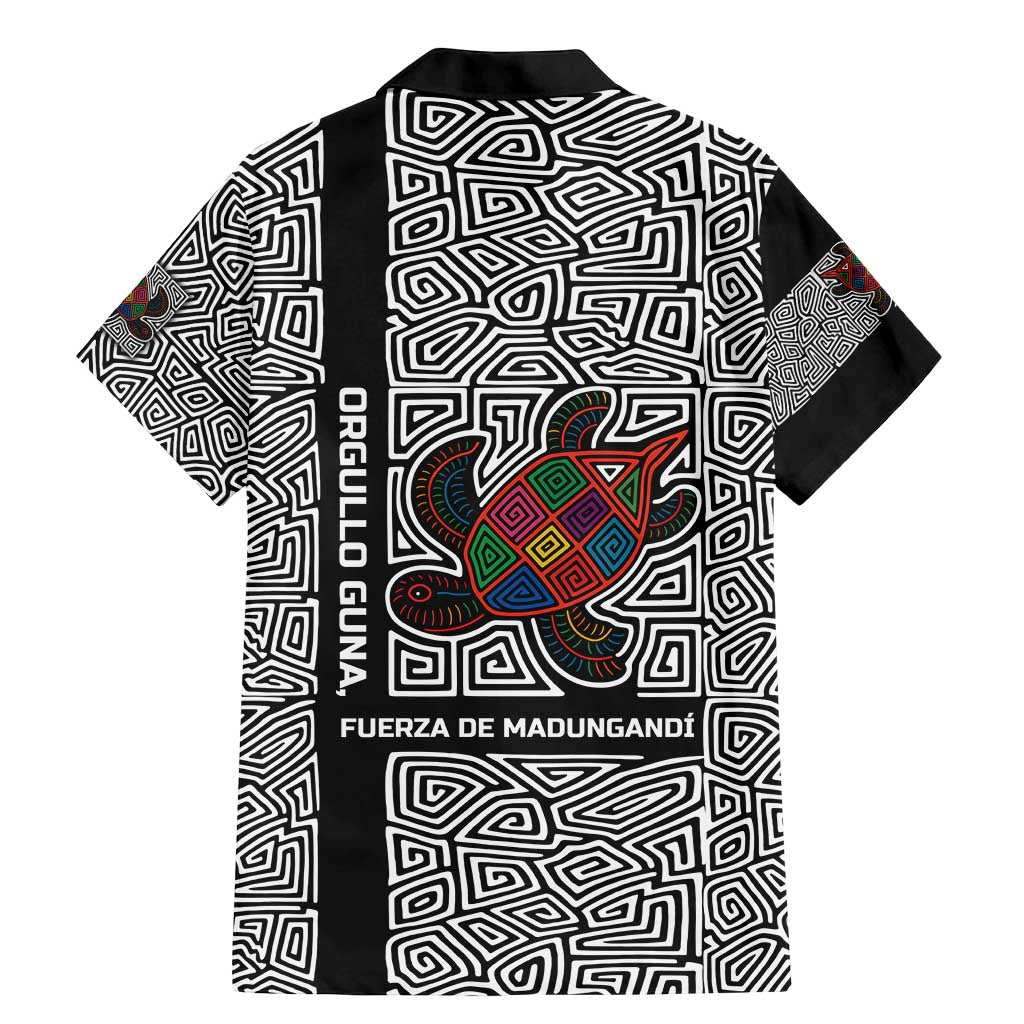 Indigenous Regions of Panama Guna de Madungandí Family Matching Mermaid Dress and Hawaiian Shirt with Colorful Turtle and Black White Geometric Pattern - Wonder Print Shop