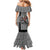 Indigenous Regions of Panama Guna de Madungandí Family Matching Mermaid Dress and Hawaiian Shirt with Colorful Turtle and Black White Geometric Pattern - Wonder Print Shop