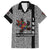 Indigenous Regions of Panama Guna de Madungandí Family Matching Off The Shoulder Long Sleeve Dress and Hawaiian Shirt with Colorful Turtle and Black White Geometric Pattern - Wonder Print Shop