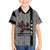 Indigenous Regions of Panama Guna de Madungandí Family Matching Off The Shoulder Long Sleeve Dress and Hawaiian Shirt with Colorful Turtle and Black White Geometric Pattern - Wonder Print Shop