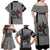 Indigenous Regions of Panama Guna de Madungandí Family Matching Off Shoulder Maxi Dress and Hawaiian Shirt with Colorful Turtle and Black White Geometric Pattern - Wonder Print Shop