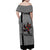 Indigenous Regions of Panama Guna de Madungandí Family Matching Off Shoulder Maxi Dress and Hawaiian Shirt with Colorful Turtle and Black White Geometric Pattern - Wonder Print Shop