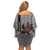 Indigenous Regions of Panama Guna de Madungandí Family Matching Off Shoulder Short Dress and Hawaiian Shirt with Colorful Turtle and Black White Geometric Pattern - Wonder Print Shop