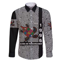 Indigenous Regions of Panama Guna de Madungandí Family Matching Puletasi and Hawaiian Shirt with Colorful Turtle and Black White Geometric Pattern - Wonder Print Shop