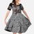 Indigenous Regions of Panama Guna de Madungandí Family Matching Short Sleeve Bodycon Dress and Hawaiian Shirt with Colorful Turtle and Black White Geometric Pattern - Wonder Print Shop