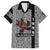 Indigenous Regions of Panama Guna de Madungandí Family Matching Short Sleeve Bodycon Dress and Hawaiian Shirt with Colorful Turtle and Black White Geometric Pattern - Wonder Print Shop