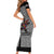 Indigenous Regions of Panama Guna de Madungandí Family Matching Short Sleeve Bodycon Dress and Hawaiian Shirt with Colorful Turtle and Black White Geometric Pattern - Wonder Print Shop